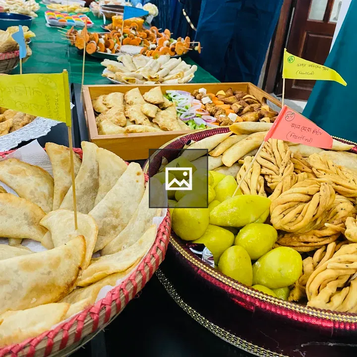 Bengali festival food display