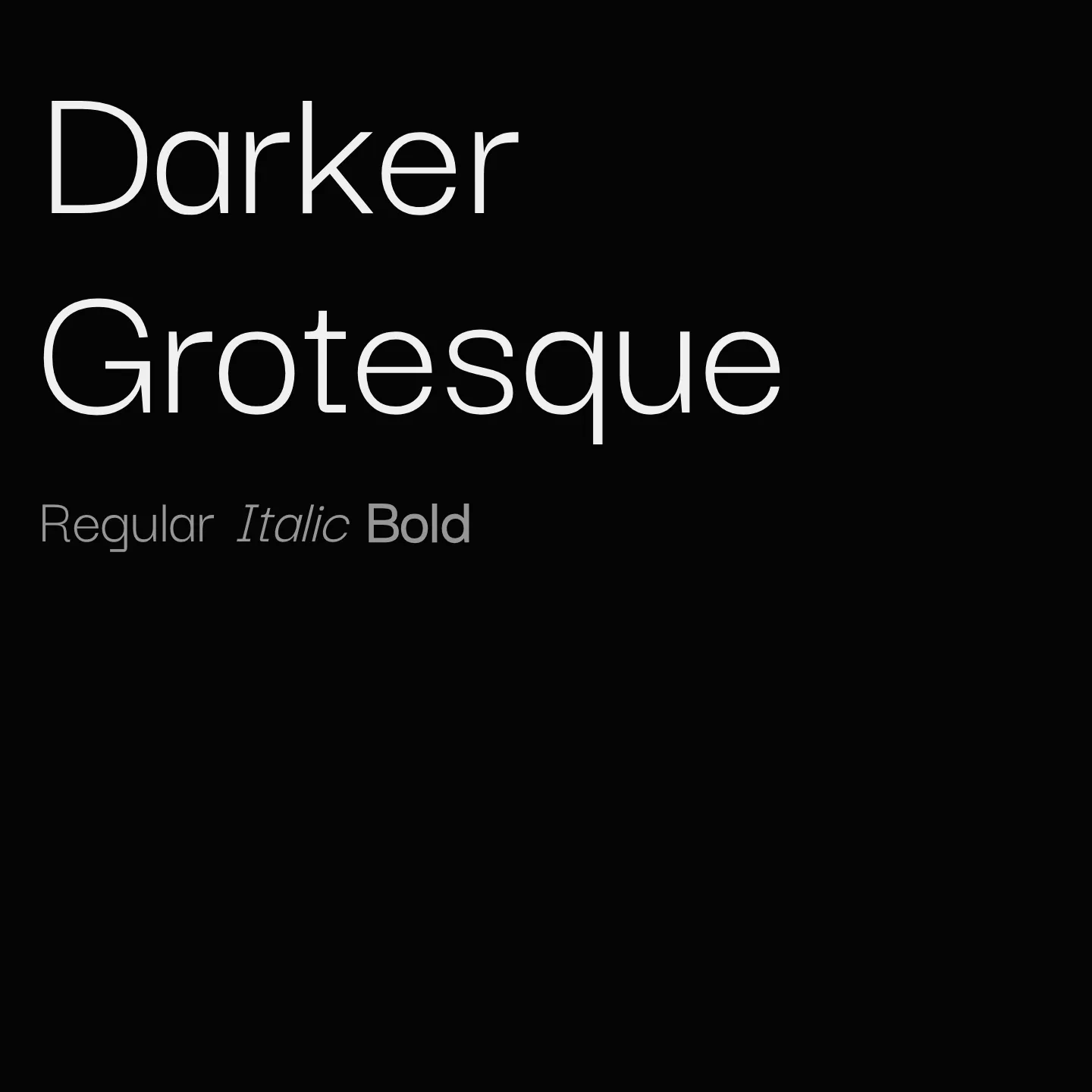 Darker Grotesque