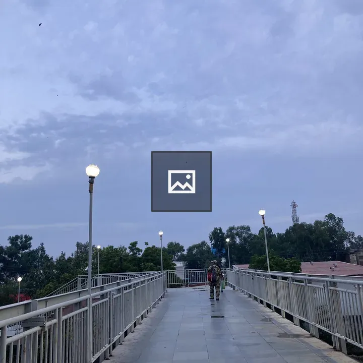 Morning view from Overhead bridge, New Delhi