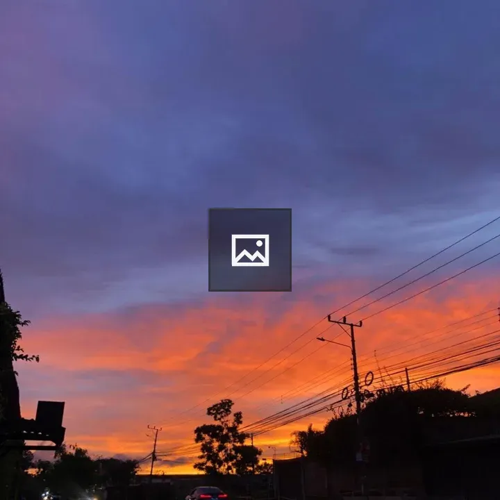 Orange sunset view with traffic