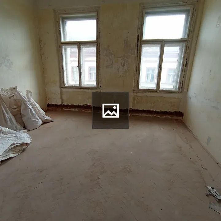 Interior with Dropcloths and Windows
