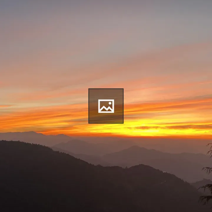 Mountain Sunset Over Hills