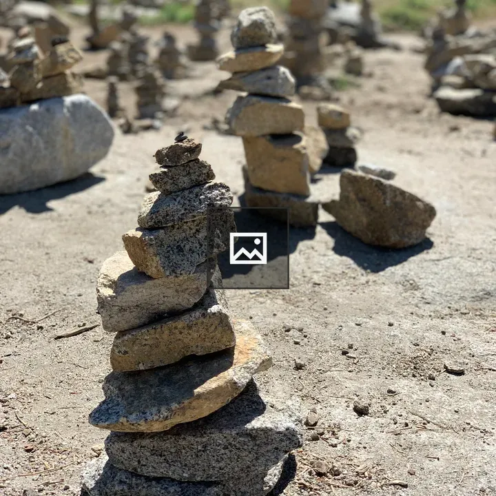 Group Of Rock Cairns