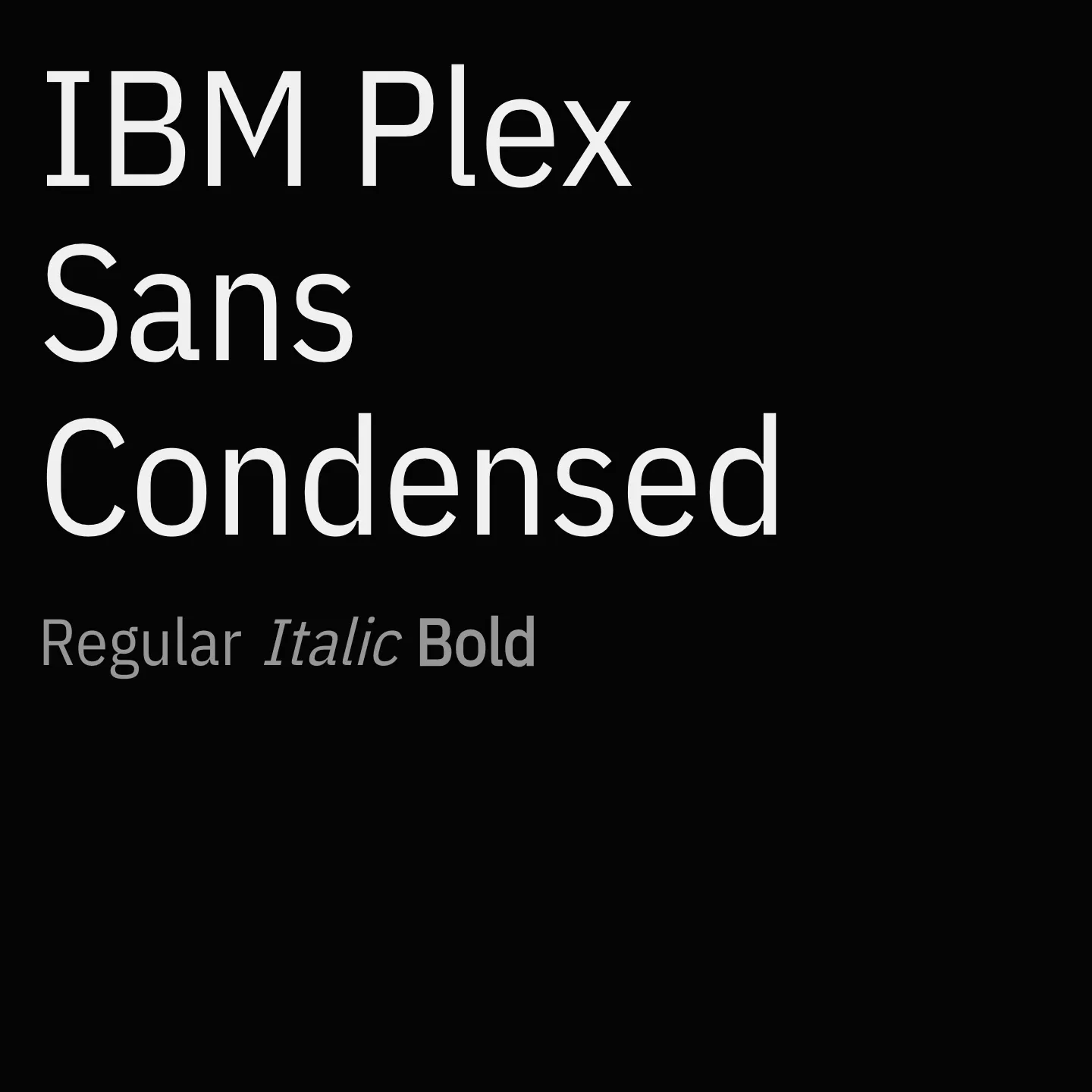 IBM Plex Sans Condensed
