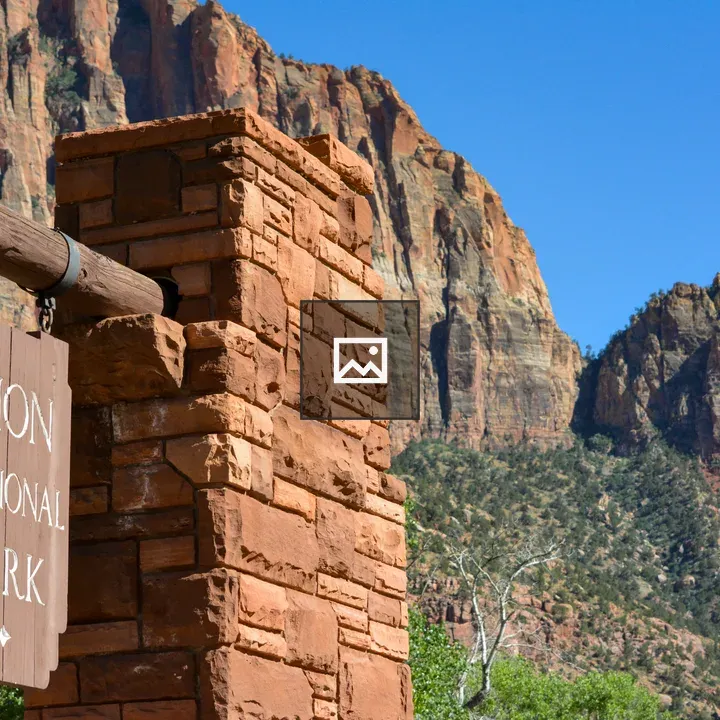 Zion National Park Sign Board