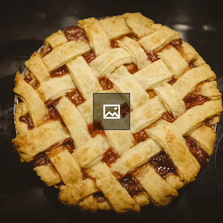 Pie on a Black Stove Top