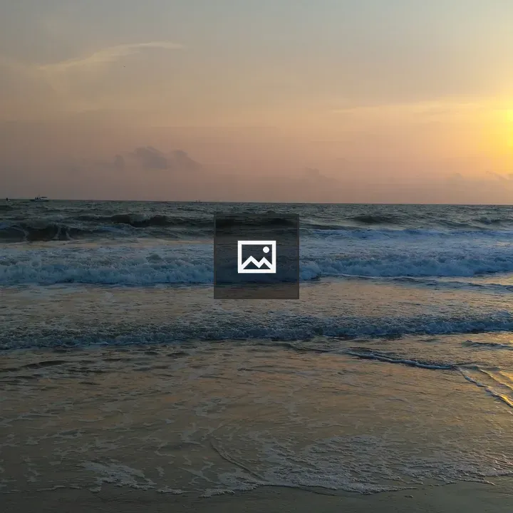 Sea Waves at Sunset