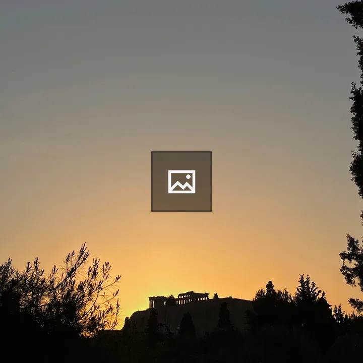 Acropolis at Sunset silhouette