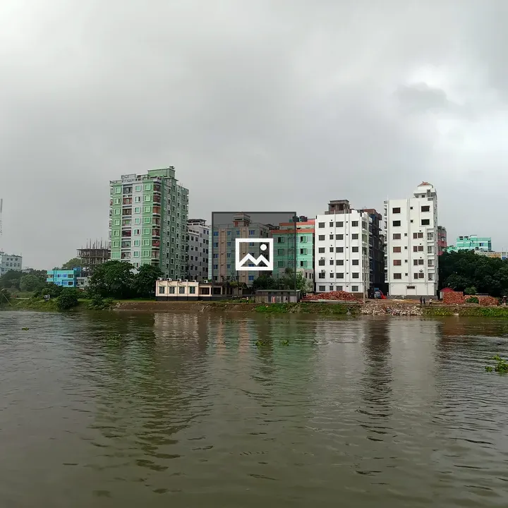 Tall buildings across the river