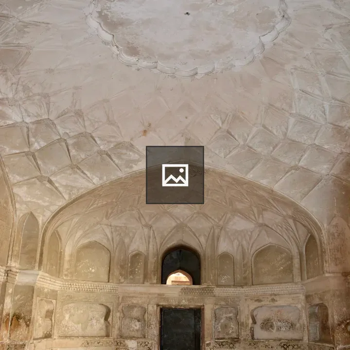 Aged interior dome at Agra Fort