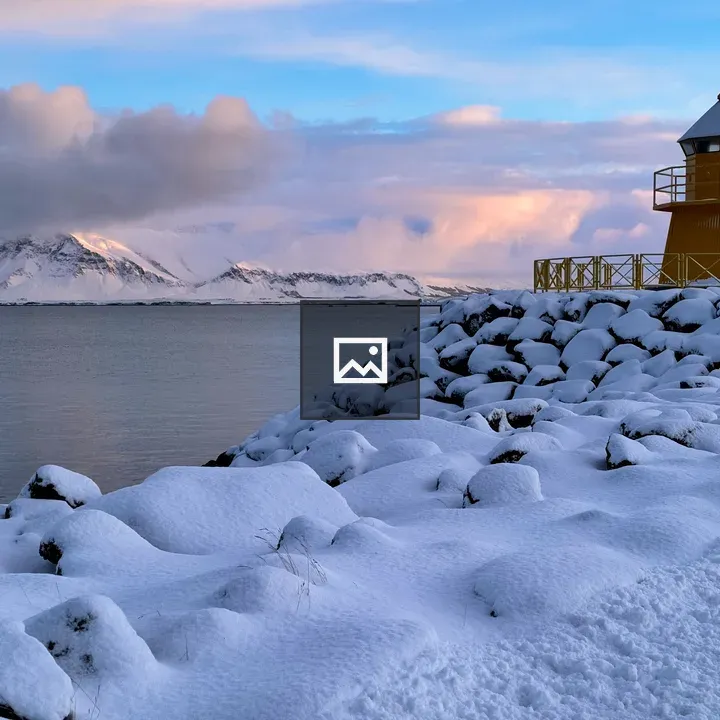 Höfði Lighthouse at Sunrise
