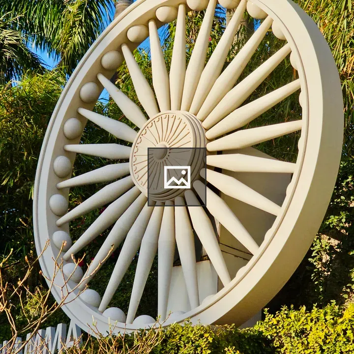 Ashoka Chakra Wheel Sculpture