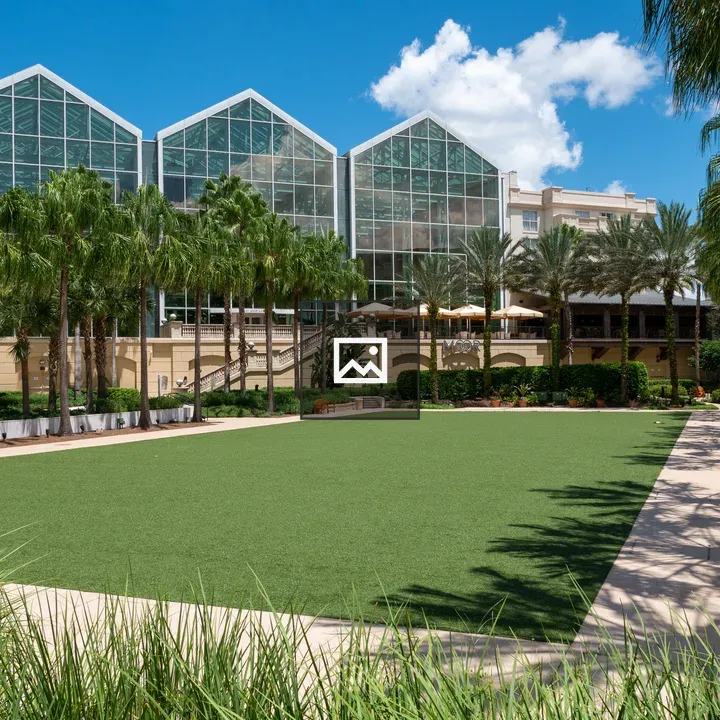 Gaylord Palms hotel with open field