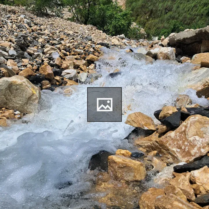 Rocky Stream with Moving Water