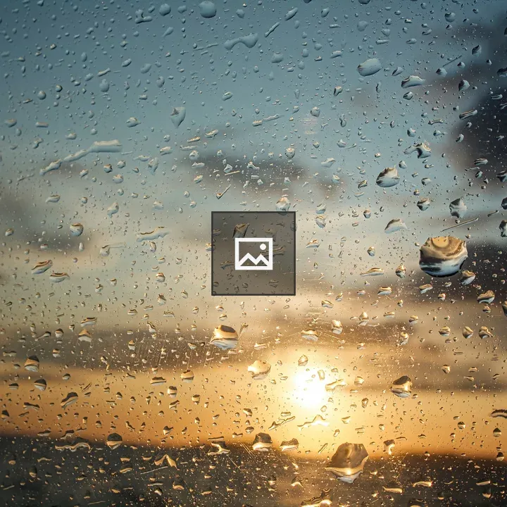 Sunset Through a Water-Dusted Glass