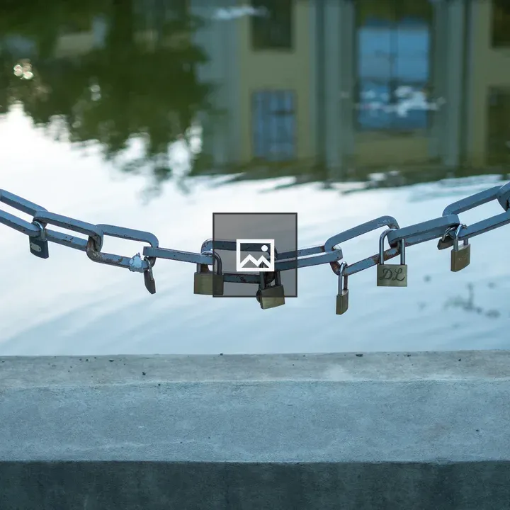Lock and chain with water