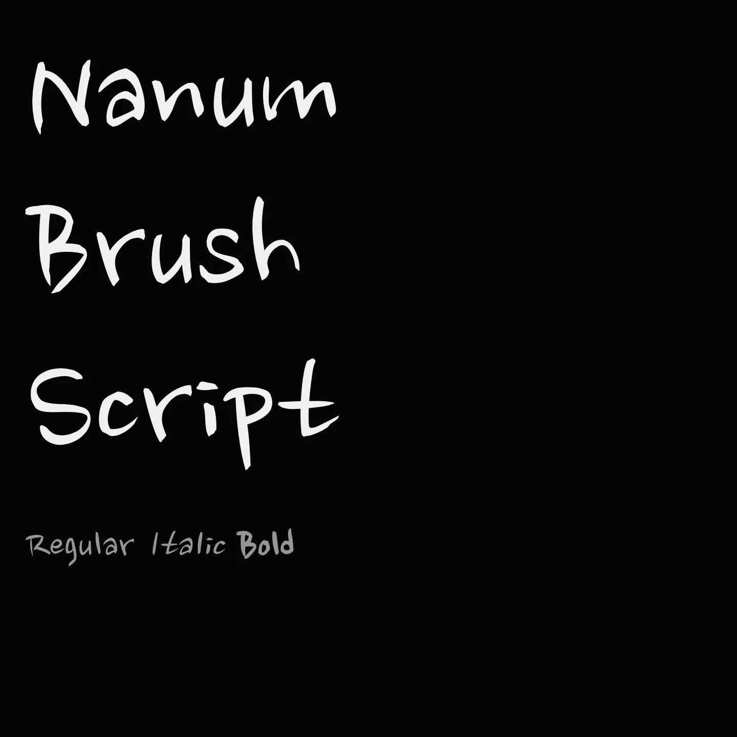 Nanum Brush Script