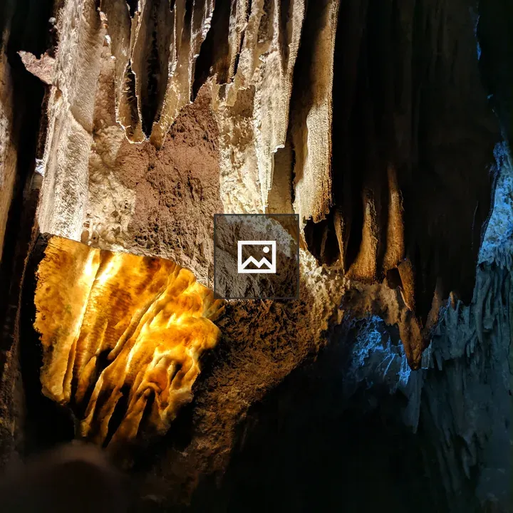 Inside a cavern rock formation