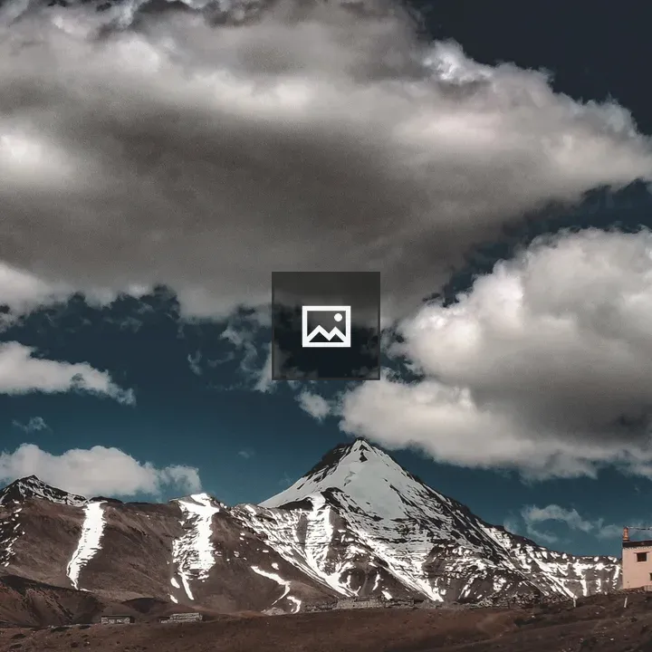 Snowy Mountain with Building