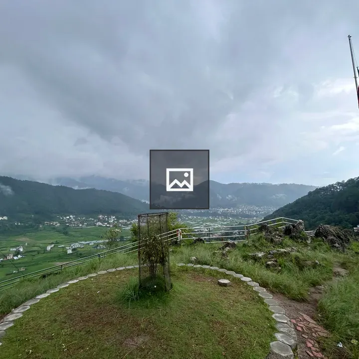 Flag of Nepal over Godawari Vista