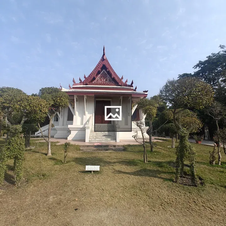 White monastery with red roof