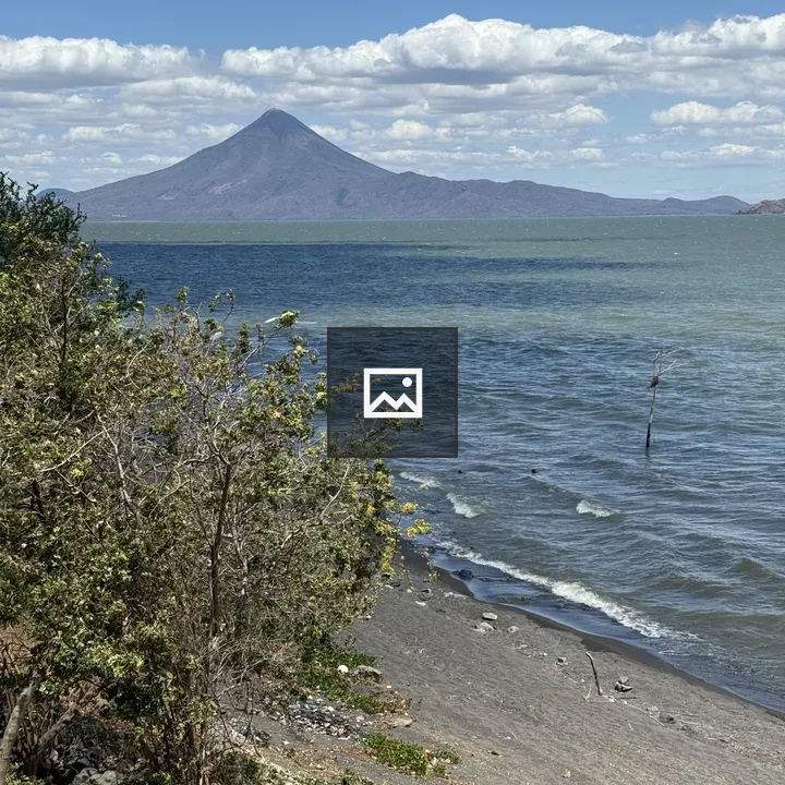 Nicaraguan volcanic lake shore