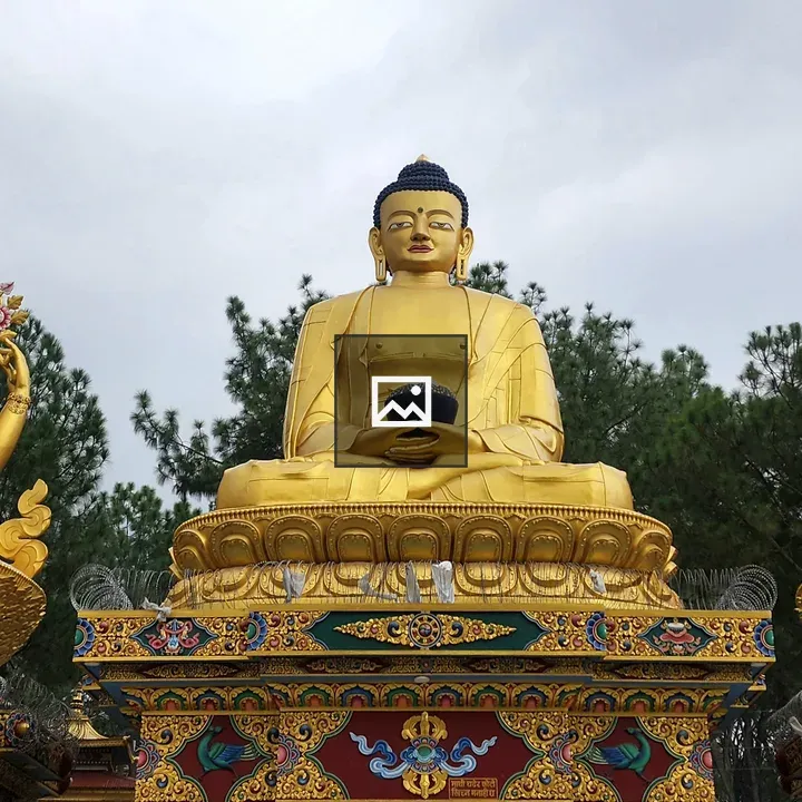 Golden Buddha statue at Swayambhu