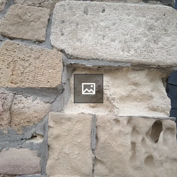 Textured stone wall close-up