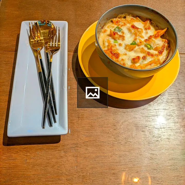 Baked Pasta with Golden Cheese