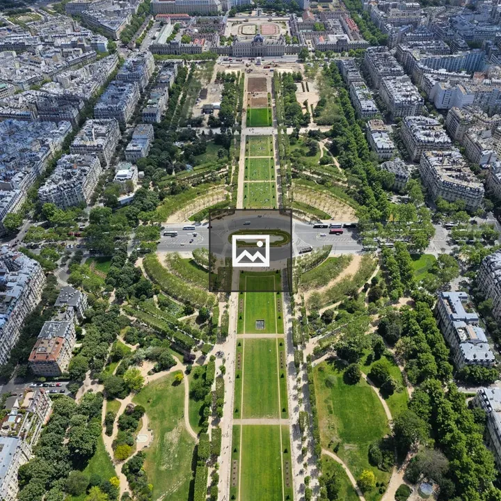 Aerial Park with Symmetrical Pathways