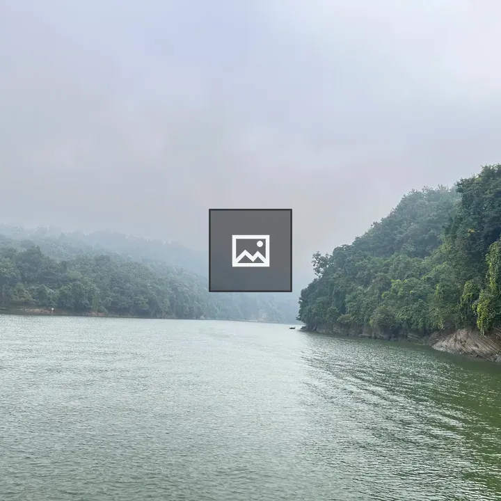 Kaptai Lake with Mountain