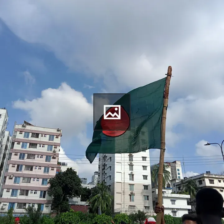 Flag with Bangladesh colors