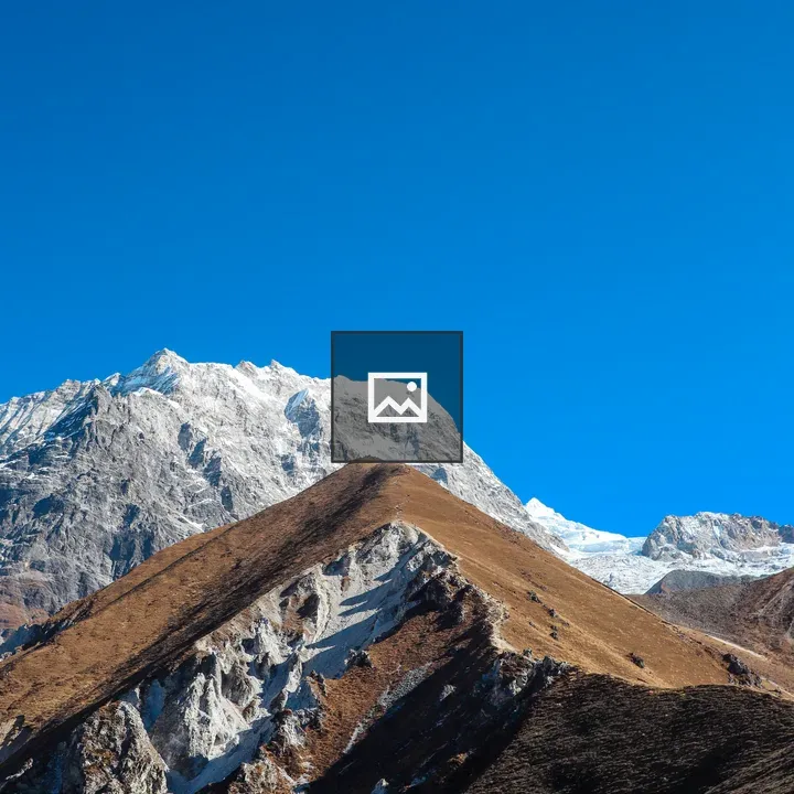 Triangular mountain peak