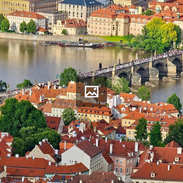Aerial Prague from Petrin Tower