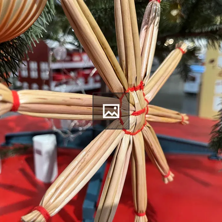 Christmas tree star made of straw