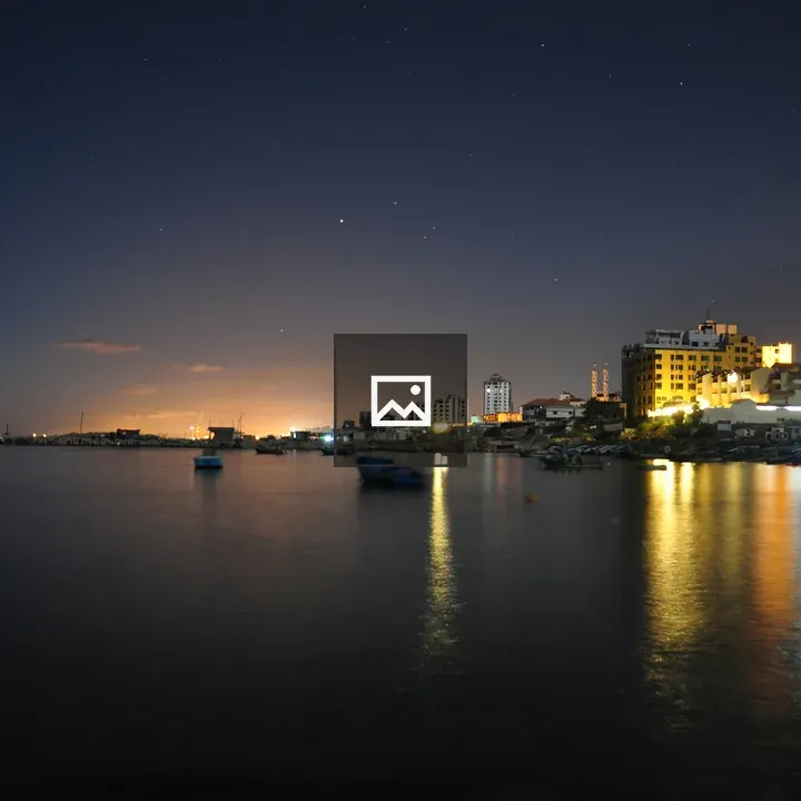 Port of Gaza at night