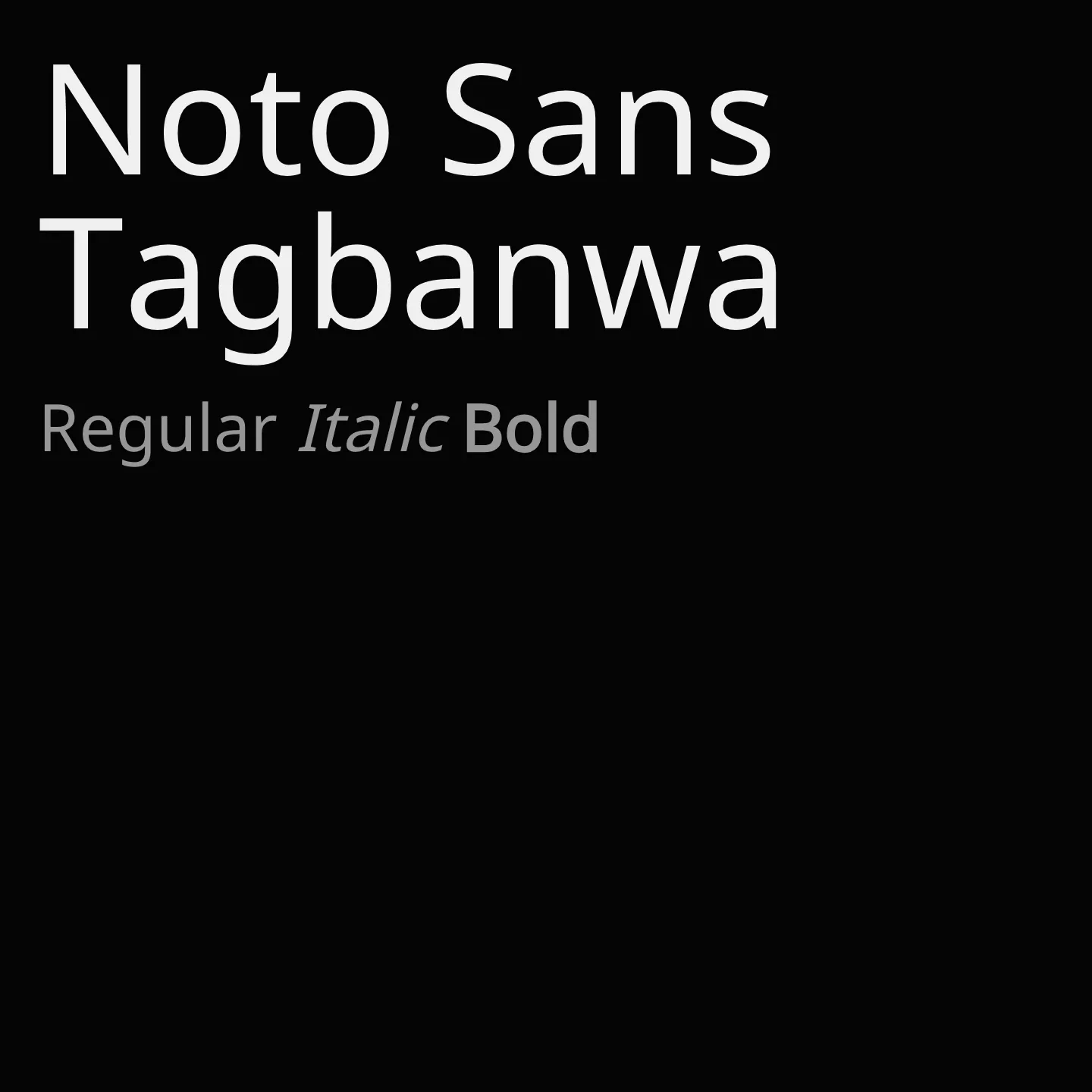 Noto Sans Tagbanwa