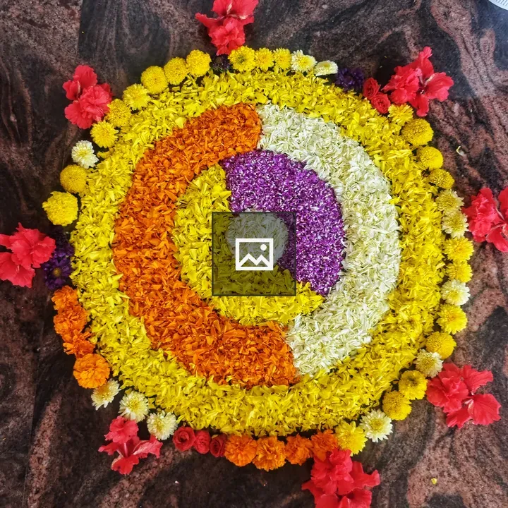 Floral Rangoli in Circles