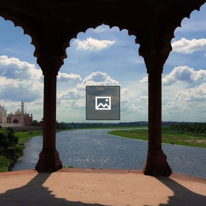 Taj Mahal Side View with Doors