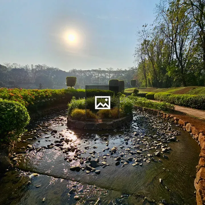 Tranquil stream in Okayama Friendship Garden