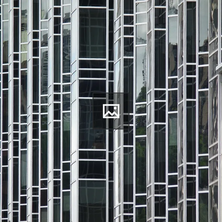 Modern glass building facade