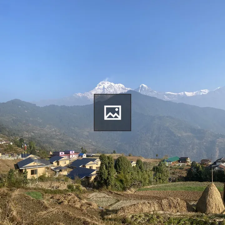New Dhampus Village with Mountain