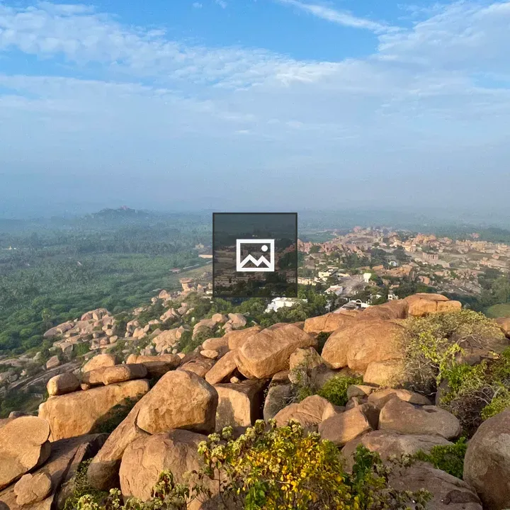 Morning fog above boulders at Matanga Hills