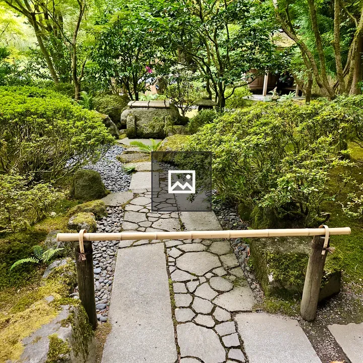 Stone Path Through Portland Japanese Garden