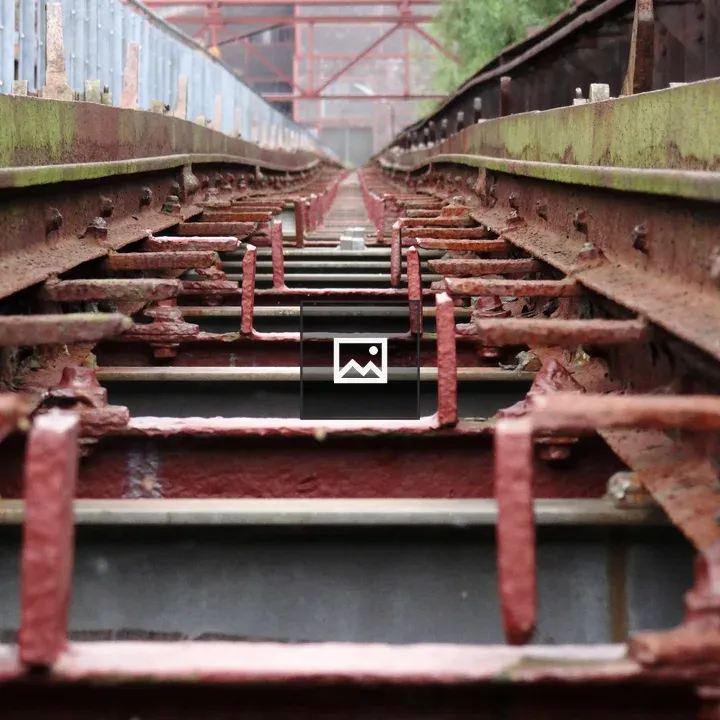 Old rails at the factory