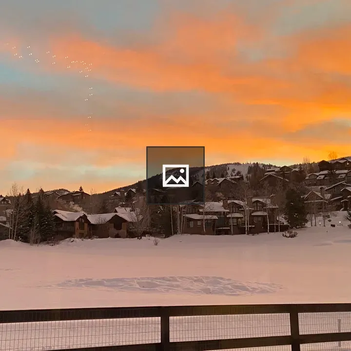 Sunrise over Steamboat Ski Area