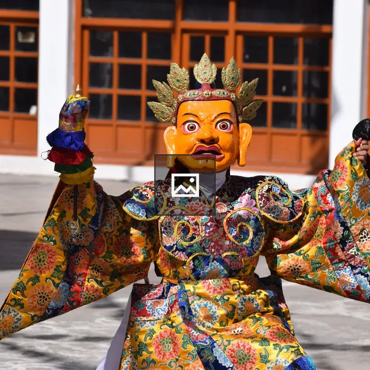 Mask dance during Ladakh festival