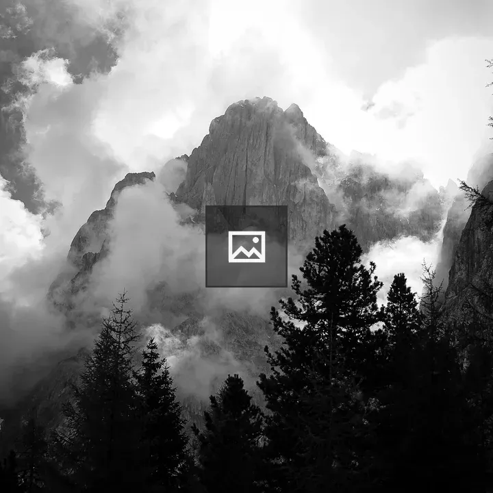 Mountain Peak Above Forest
