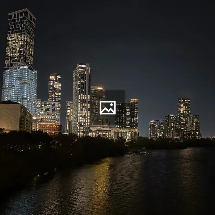 City at Night with Skyscrapers