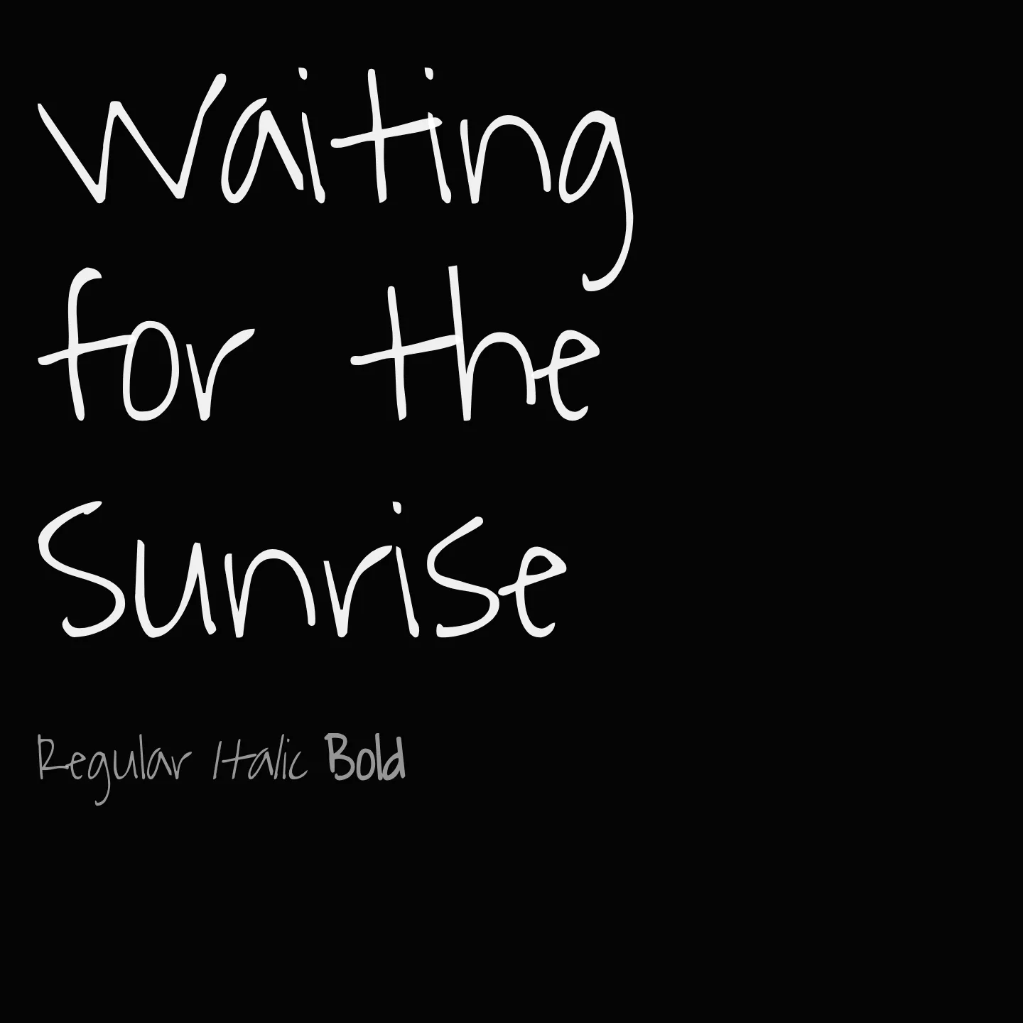 Waiting for the Sunrise